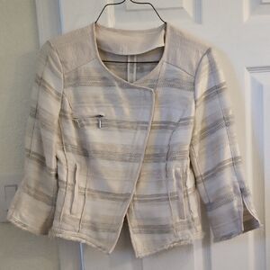 Elegant Cream and Gold Women's Blazer